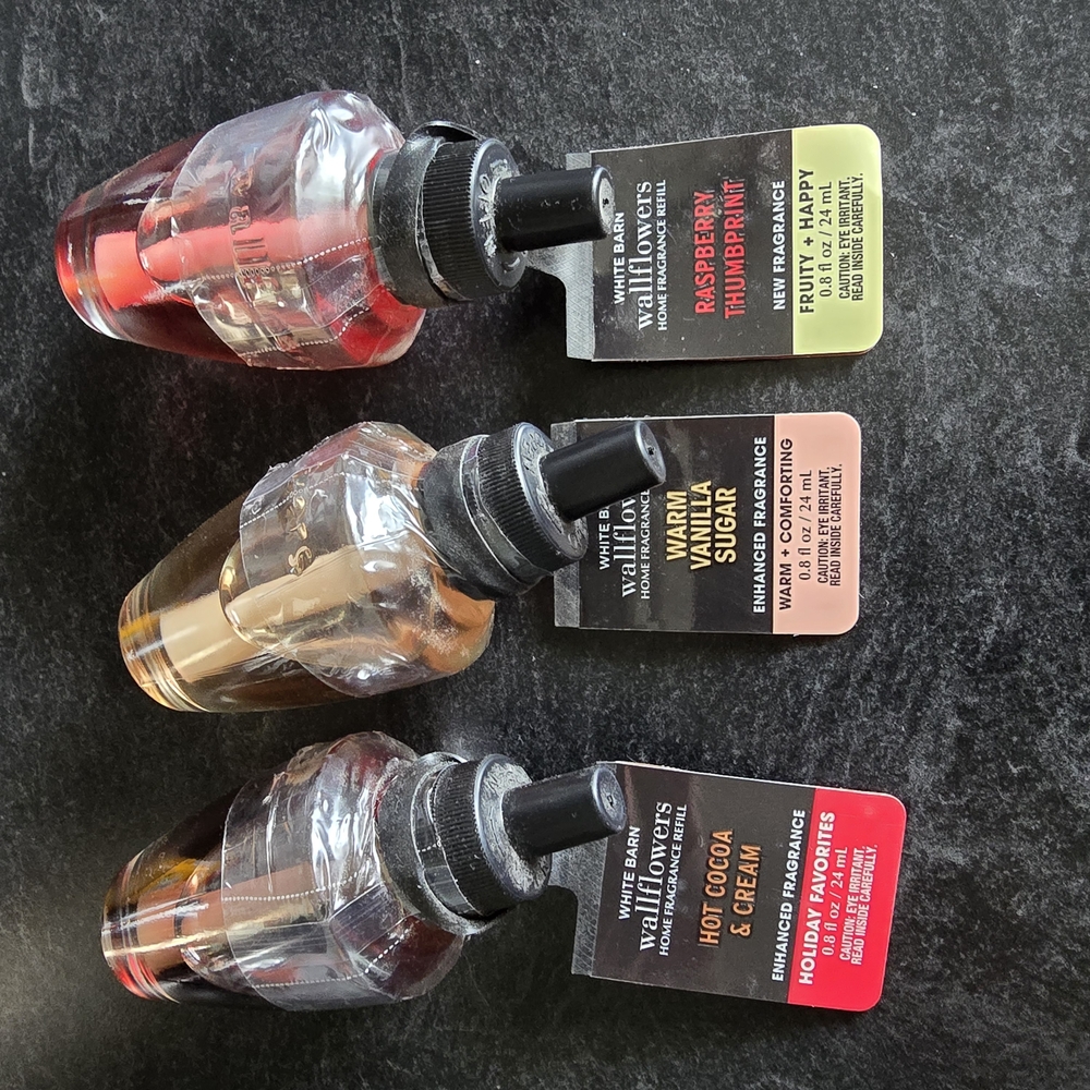 3 Bath & Body Works Wallflowers Oils Refills